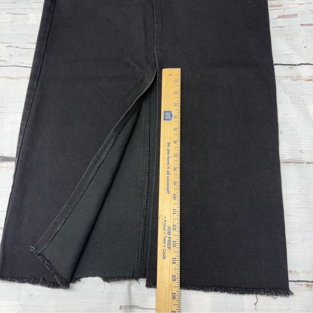 Happily Grey Elegant Black Jean Maxi Skirt – Size 7/27 - Picture 4 of 10